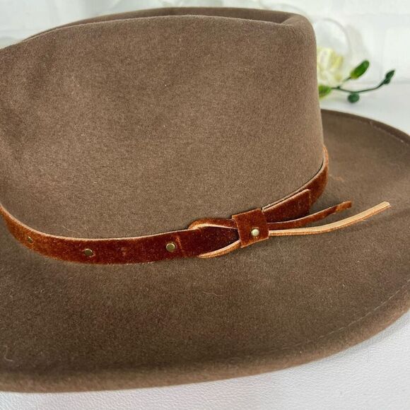 Flex felt wool hat Vintage size Small Petite Diameter 7" - Picture 2 of 11